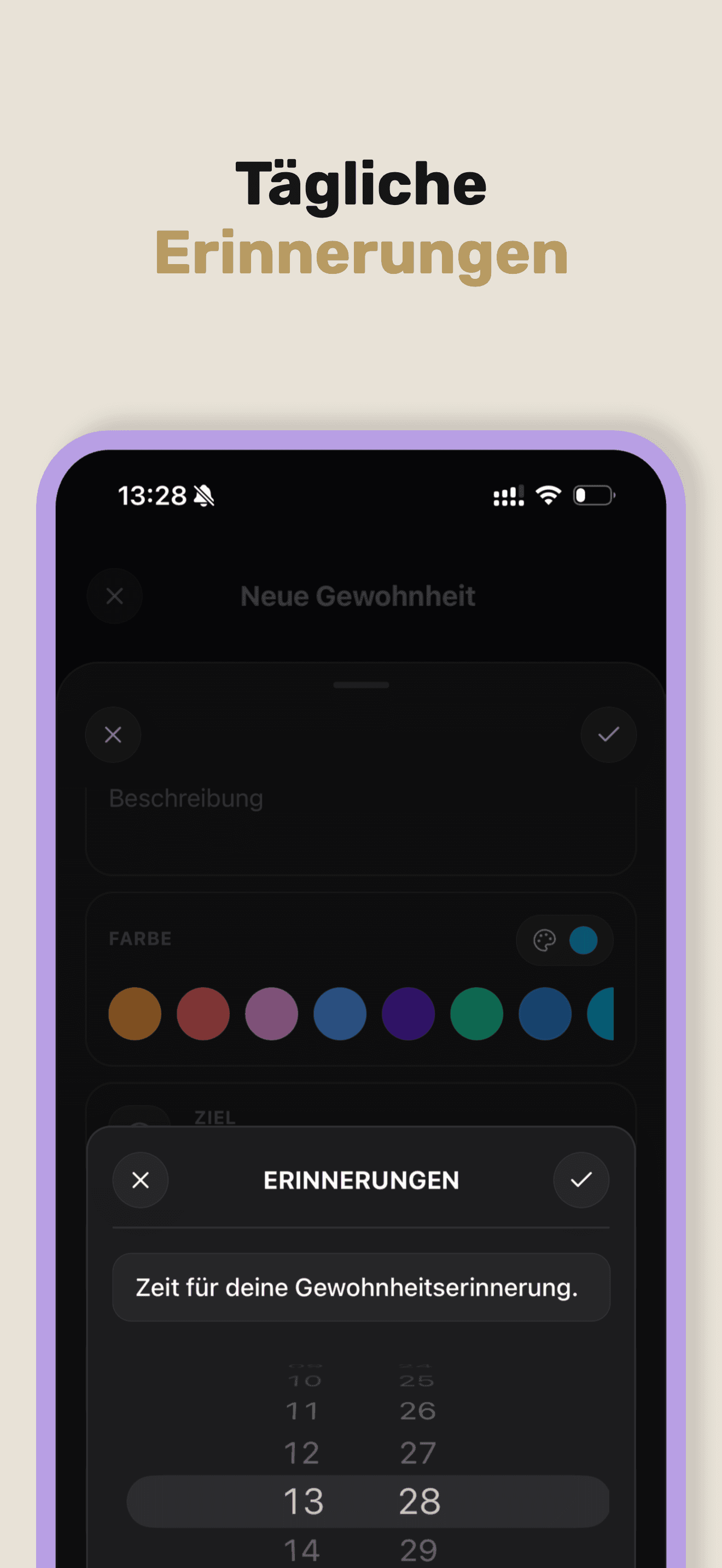 Erinnerungen, die du selbst festlegst